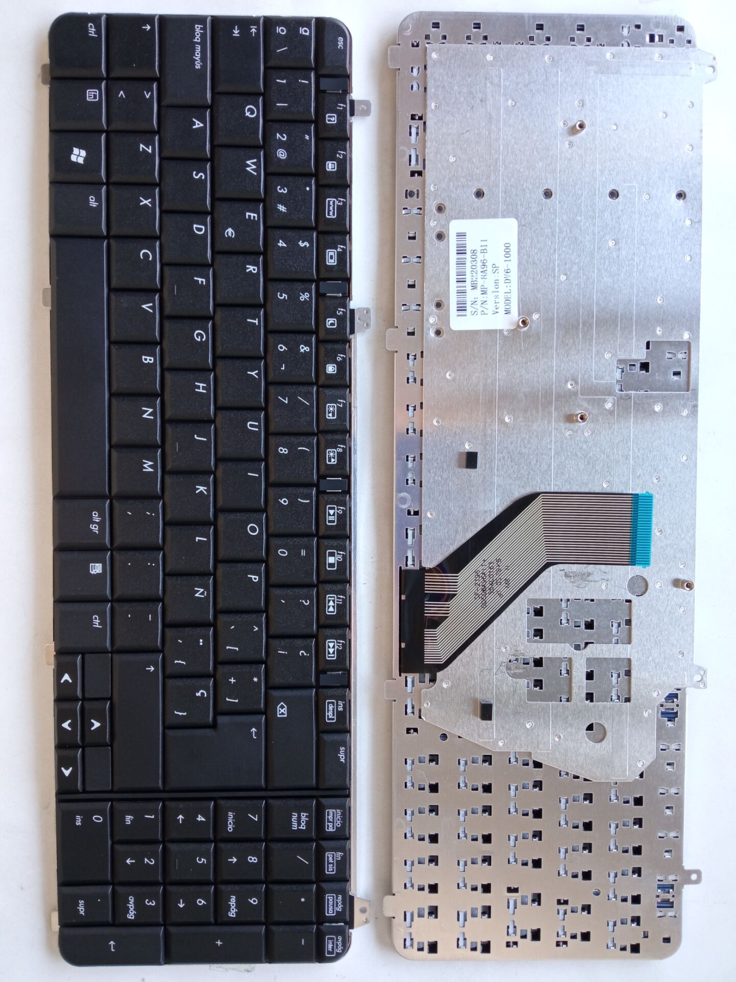 Picture of New Replacement Laptop Keyboard For HP DV6-1000 BLACK (OEM) SP Layout